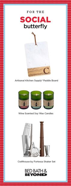 Promoted. Find gifts at Bed Bath & Beyond for everyone in your life, no matter their age, interest or style. Social butterflies included. Check out Bed Bath & Beyond for these gifts and more.