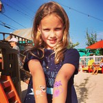 Kid heaven: play area, kids' meals, body art! Thanks @jodifur & @amalah for the rec. :) -- Fish Tales in Ocean City, MD