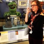 Julia Garcia, museum education specialist at the Smithsonian & @siseec1, explains how Tim Burton's Corpse Bride stop-action puppets' faces move by screws on the heads #cool