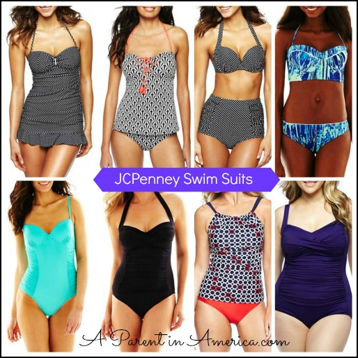 JC Penney Swim Suit Collage